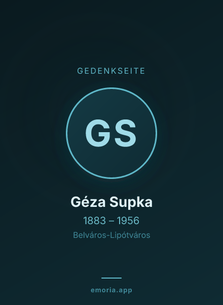 Gedenkportrait von Géza Supka