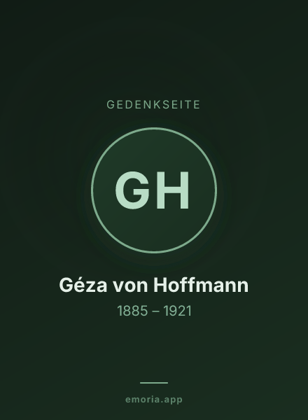 Gedenkportrait von Géza von Hoffmann