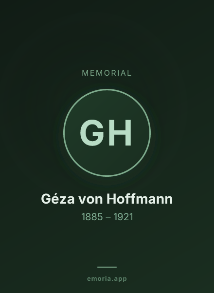 Memorial portrait of Géza von Hoffmann