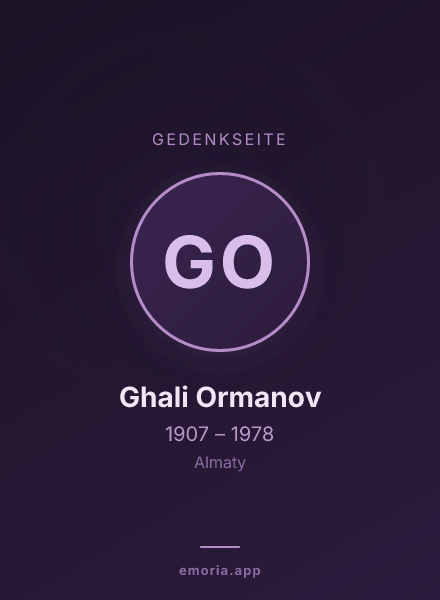 Gedenkportrait von Ghali Ormanov