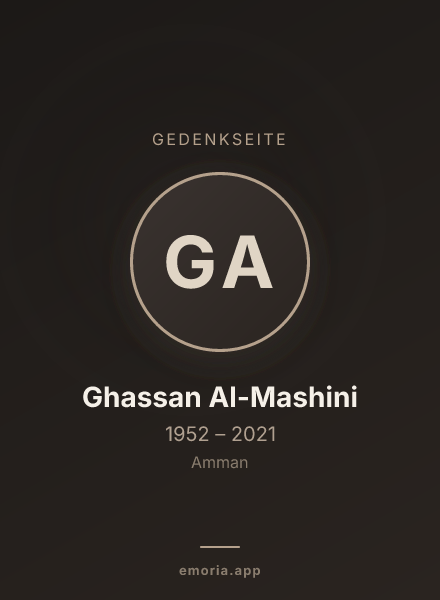 Gedenkportrait von Ghassan Al-Mashini