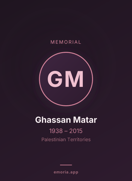 Memorial portrait of Ghassan Matar