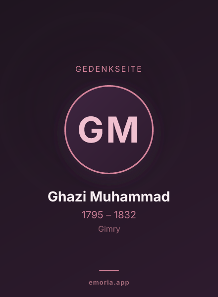 Gedenkportrait von Ghazi Muhammad