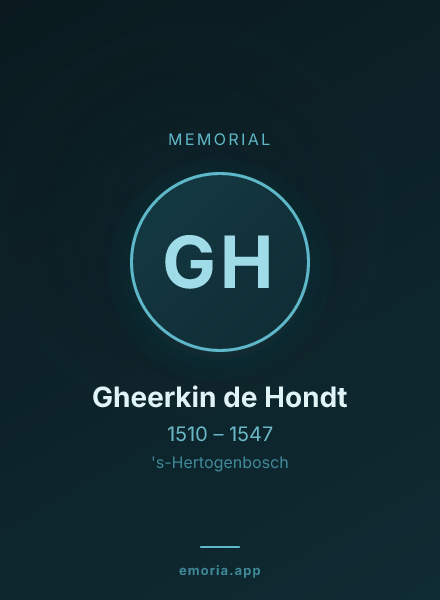 Memorial portrait of Gheerkin de Hondt