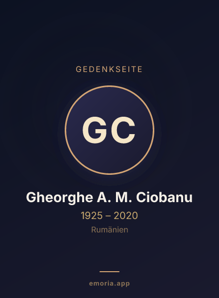 Gedenkportrait von Gheorghe A. M. Ciobanu