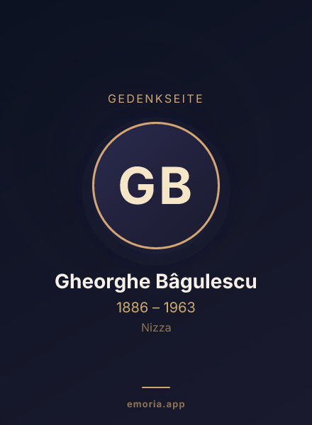 Gedenkportrait von Gheorghe Bâgulescu