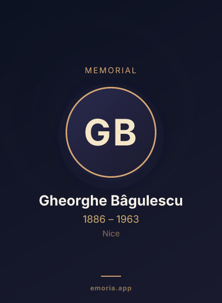 Memorial portrait of Gheorghe Bâgulescu