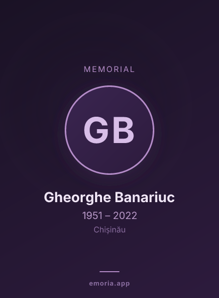 Memorial portrait of Gheorghe Banariuc