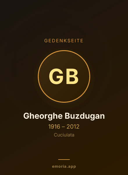 Gedenkportrait von Gheorghe Buzdugan