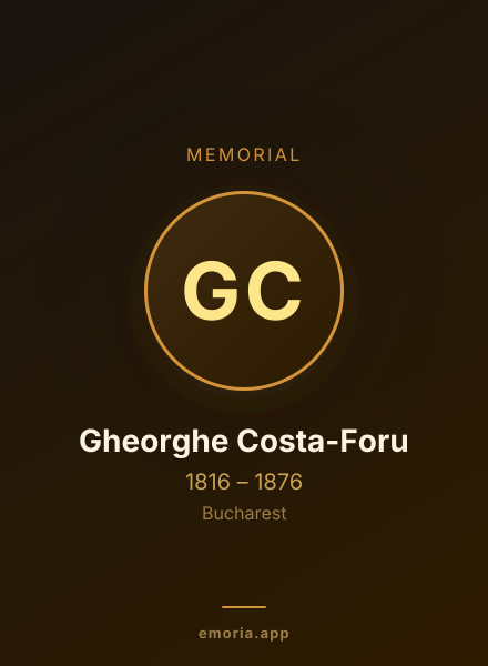 Memorial portrait of Gheorghe Costa-Foru