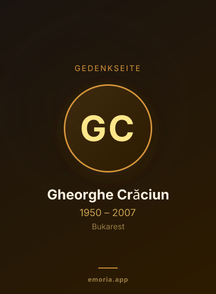 Gedenkportrait von Gheorghe Crăciun