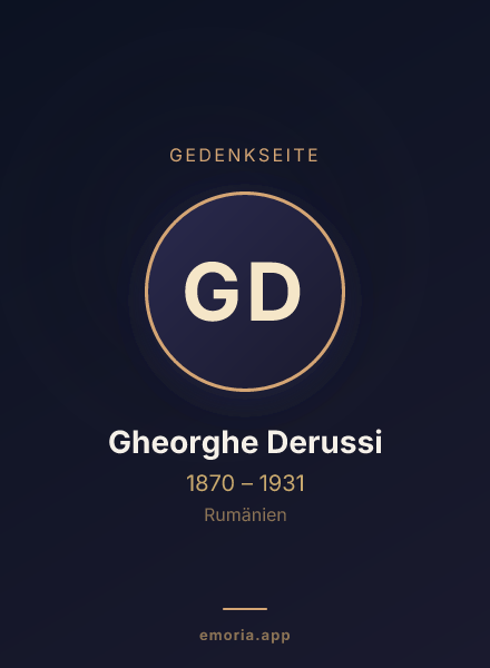 Gedenkportrait von Gheorghe Derussi
