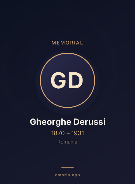 Memorial portrait of Gheorghe Derussi