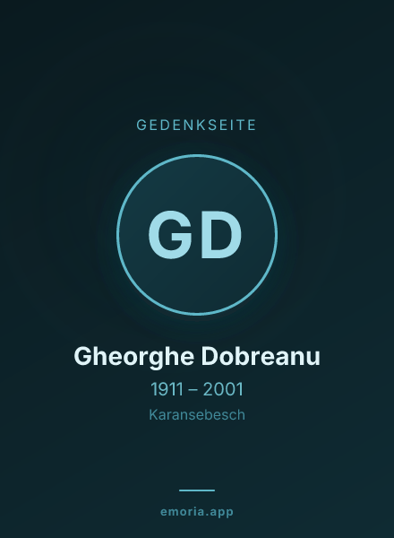 Gedenkportrait von Gheorghe Dobreanu