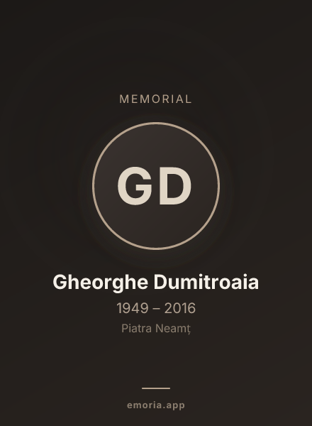 Memorial portrait of Gheorghe Dumitroaia