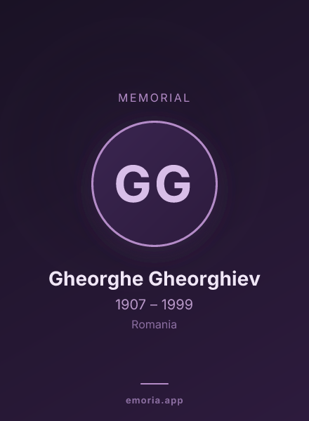 Memorial portrait of Gheorghe Gheorghiev