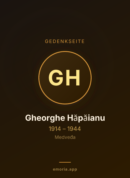 Gedenkportrait von Gheorghe Hăpăianu