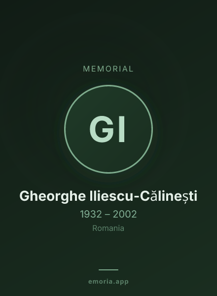 Memorial portrait of Gheorghe Iliescu-Călinești