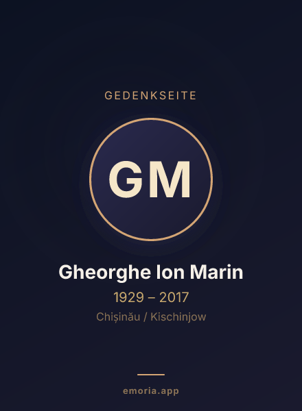 Gedenkportrait von Gheorghe Ion Marin