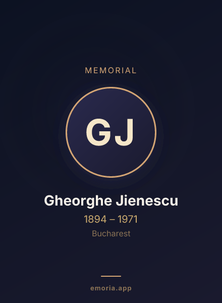 Memorial portrait of Gheorghe Jienescu