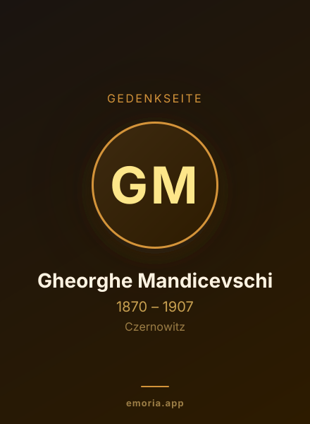 Gedenkportrait von Gheorghe Mandicevschi