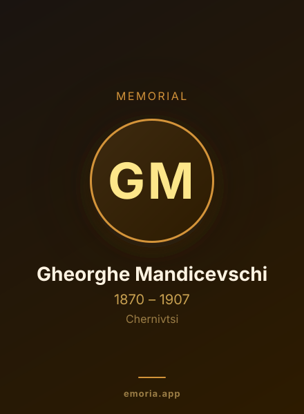 Memorial portrait of Gheorghe Mandicevschi