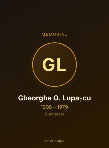 Memorial portrait of Gheorghe O. Lupașcu