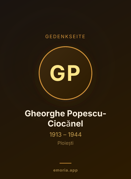 Gedenkportrait von Gheorghe Popescu-Ciocănel