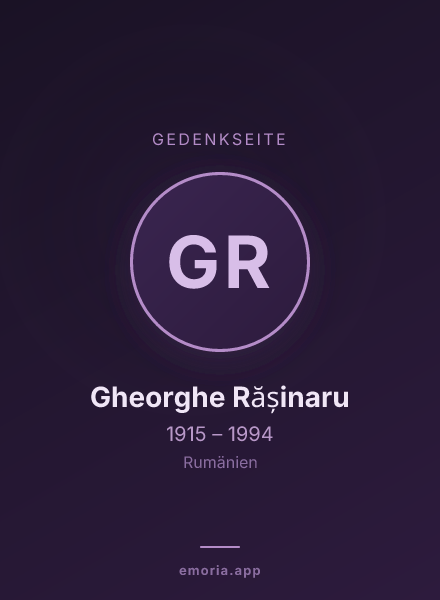 Gedenkportrait von Gheorghe Rășinaru