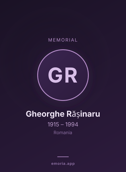 Memorial portrait of Gheorghe Rășinaru