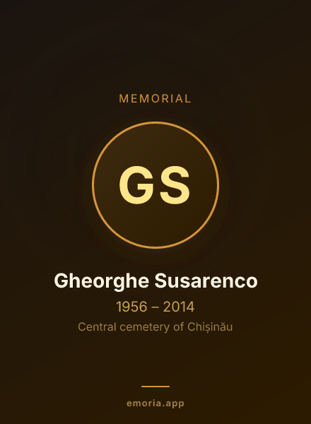 Memorial portrait of Gheorghe Susarenco