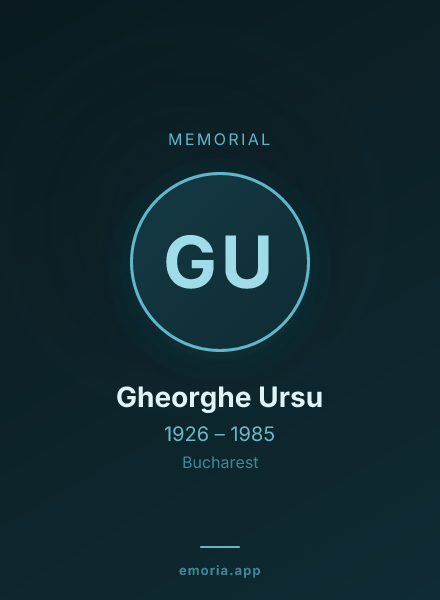 Memorial portrait of Gheorghe Ursu