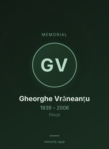 Memorial portrait of Gheorghe Vrăneanțu