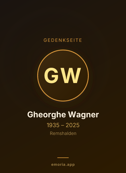 Gedenkportrait von Gheorghe Wagner