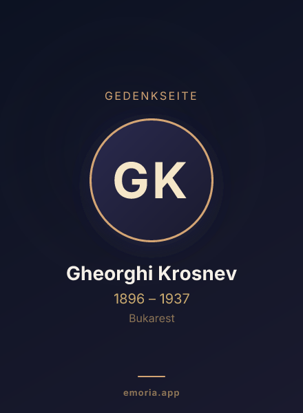 Gedenkportrait von Gheorghi Krosnev