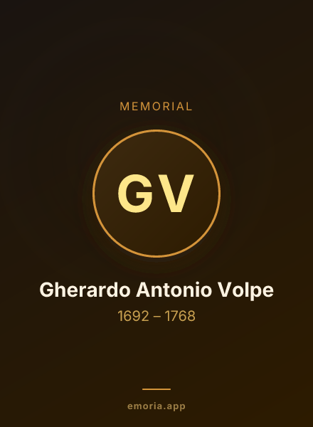 Memorial portrait of Gherardo Antonio Volpe