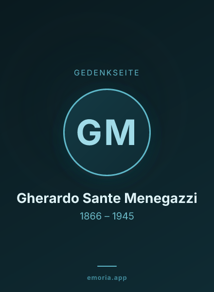 Gedenkportrait von Gherardo Sante Menegazzi