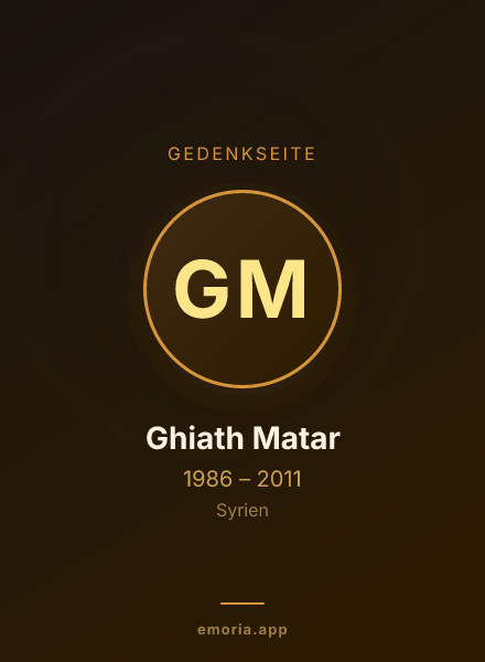 Gedenkportrait von Ghiath Matar
