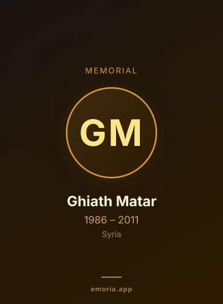 Memorial portrait of Ghiath Matar