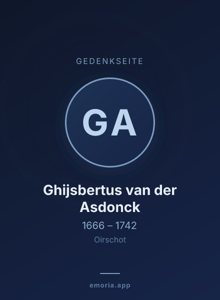 Gedenkportrait von Ghijsbertus van der Asdonck