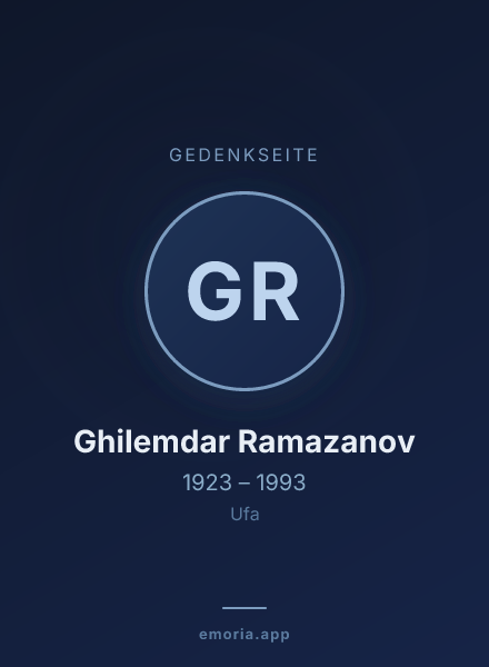Gedenkportrait von Ghilemdar Ramazanov
