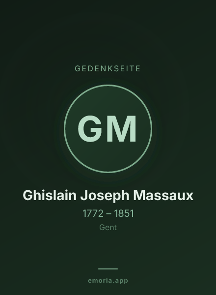 Gedenkportrait von Ghislain Joseph Massaux