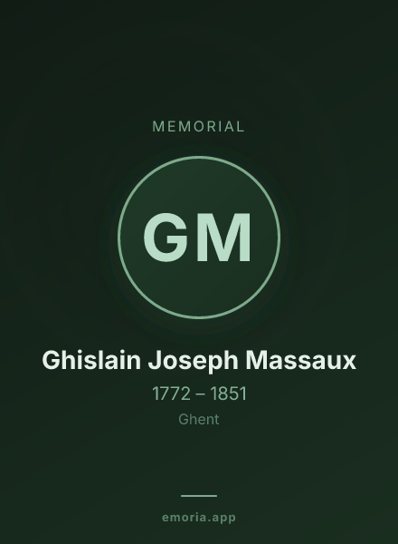 Memorial portrait of Ghislain Joseph Massaux