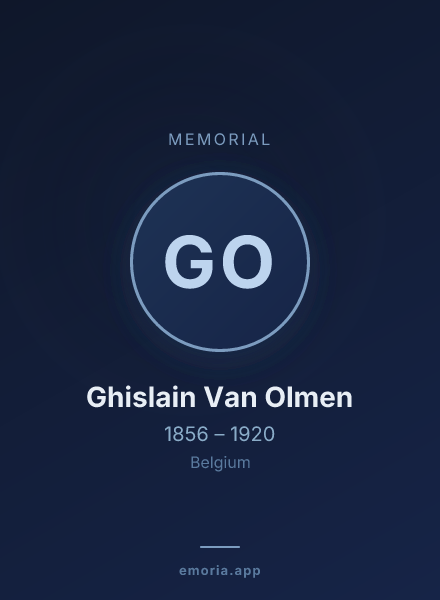 Memorial portrait of Ghislain Van Olmen