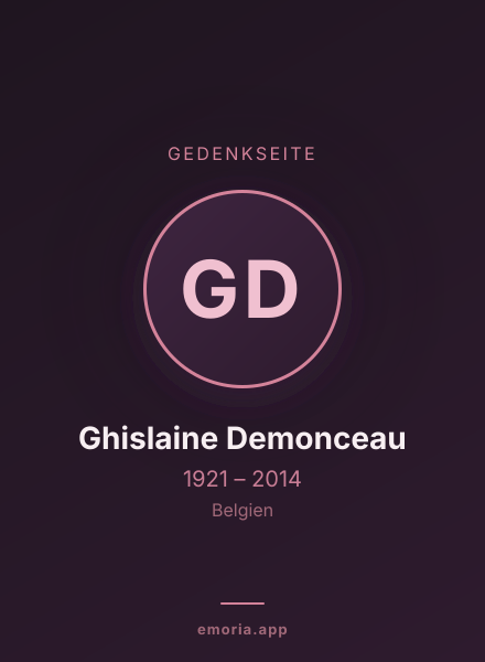 Gedenkportrait von Ghislaine Demonceau