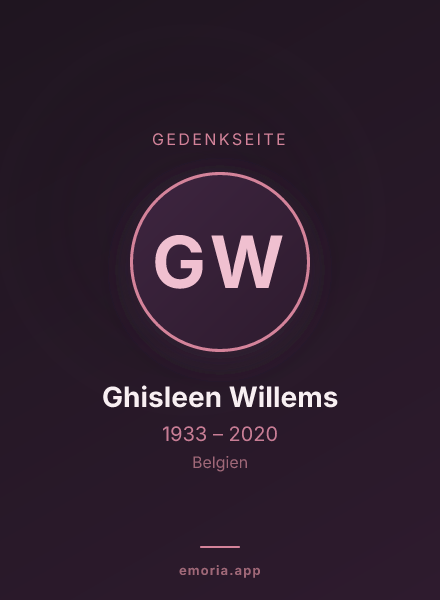 Gedenkportrait von Ghisleen Willems