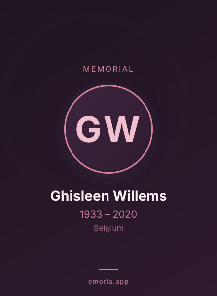 Memorial portrait of Ghisleen Willems