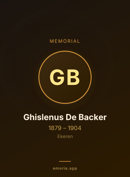 Memorial portrait of Ghislenus De Backer