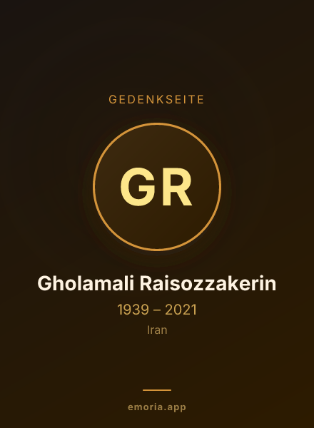 Gedenkportrait von Gholamali Raisozzakerin