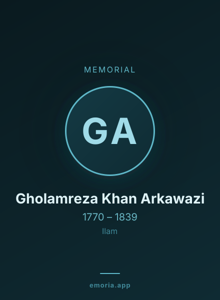 Memorial portrait of Gholamreza Khan Arkawazi